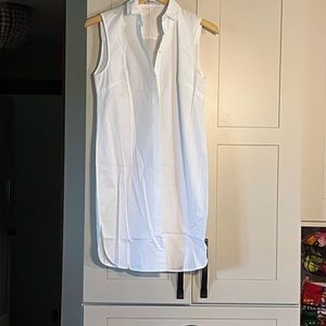 T by Alexander Wang sleeveless button down shirt dress, crisp white, size 2